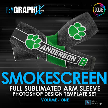 Smokescreen - V1 - Arm Sleeve Photoshop Template-Photoshop Template - PSMGraphix