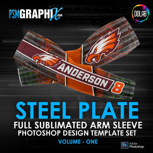 Steel Plate - V1 - Arm Sleeve Photoshop Template-Photoshop Template - PSMGraphix