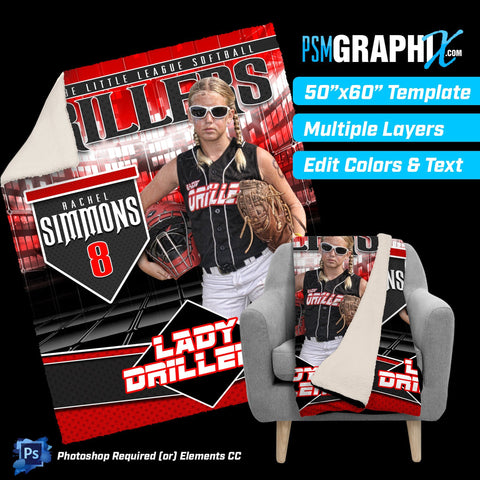 V2 - Equalizer - 50"x60" Blanket Template-Photoshop Template - PSMGraphix