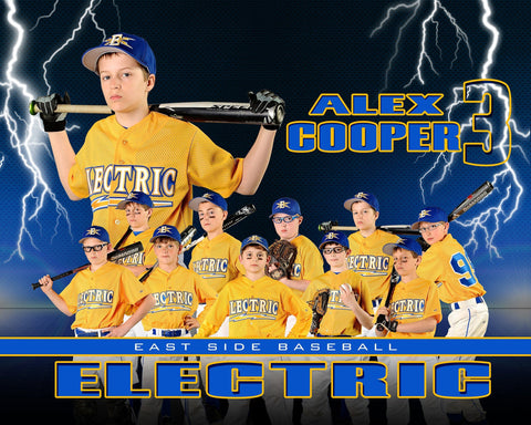 Electric - V2- H T&I Memory Mate Poster/Banner-Photoshop Template - Photo Solutions