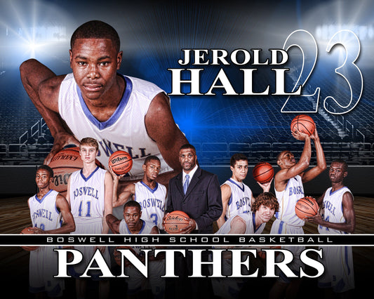 Full Court - V2- H T&I Memory Mate Poster/Banner-Photoshop Template - Photo Solutions