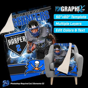 V3 - Honeycomb - 50"x60" Blanket Template-Photoshop Template - PSMGraphix