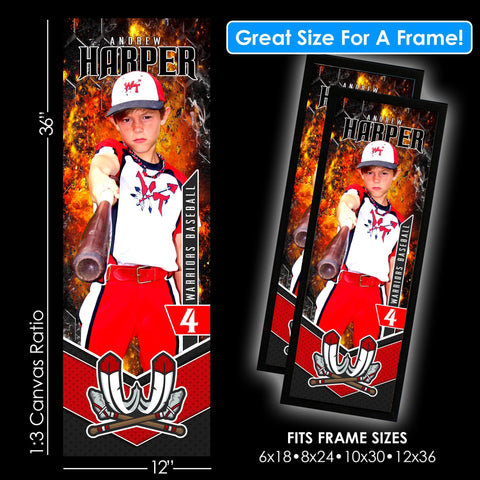 V3 - Inferno - 1:3 Ratio Single Player Poster Template-Photoshop Template - PSMGraphix