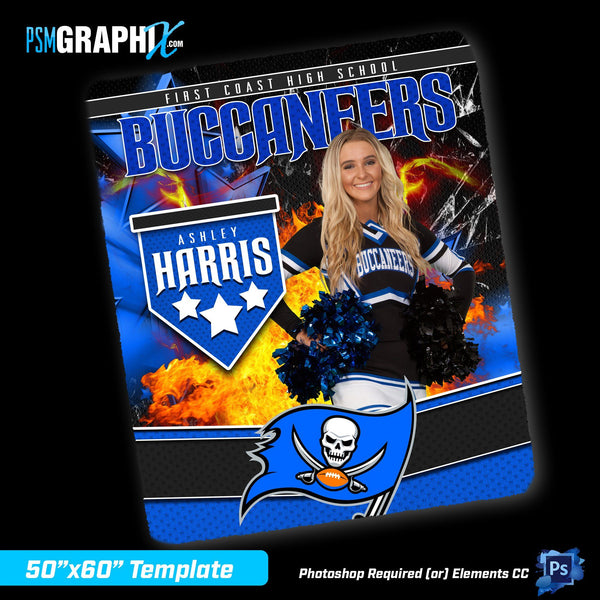 V3 - Stars - 50"x60" Blanket Template-Photoshop Template - PSMGraphix