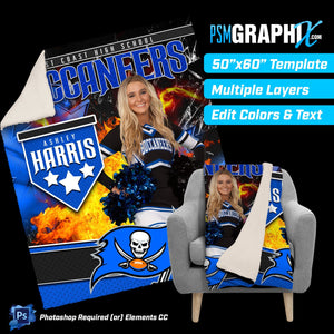 V3 - Stars - 50"x60" Blanket Template-Photoshop Template - PSMGraphix