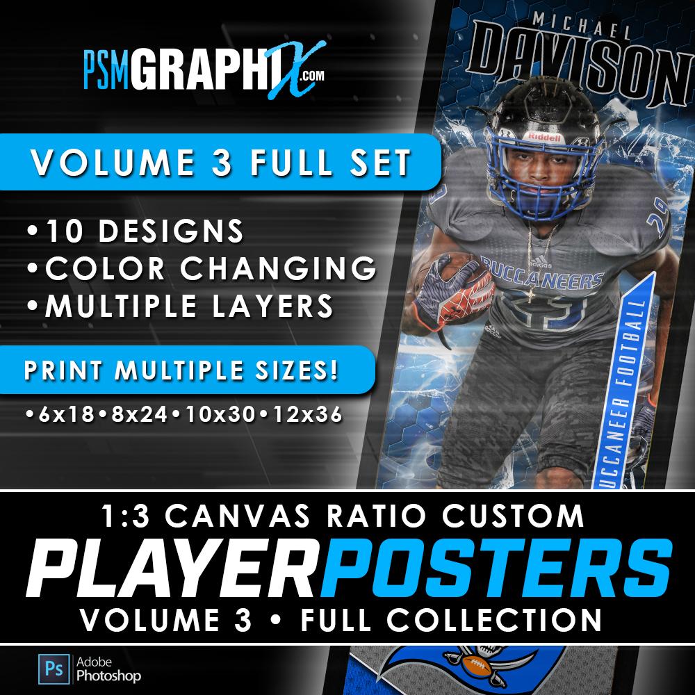 Volume 3 Full Collection - Game Day 1:3 Ratio Player Poster Template C ...