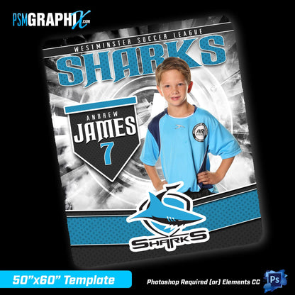 V5 - Turbine - 50"x60" Blanket Template-Photoshop Template - PSMGraphix