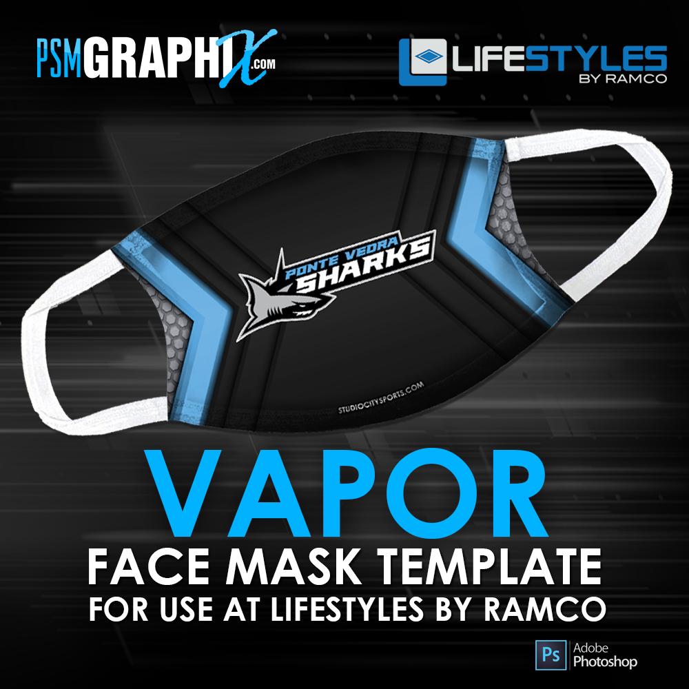 Vapor - Face Mask Template (Ramco)-Photoshop Template - PSMGraphix