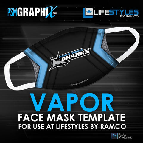 Vapor - Face Mask Template (Ramco)-Photoshop Template - PSMGraphix
