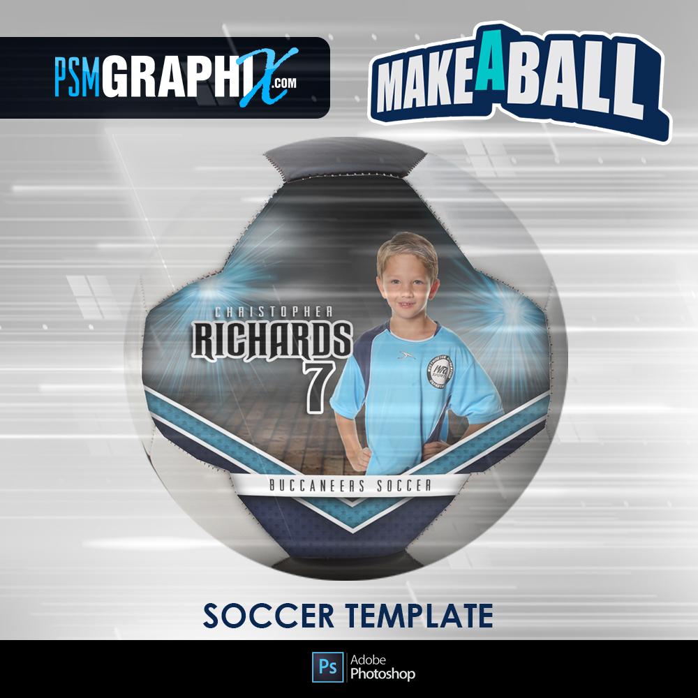 Vapor - V.1 - Soccer Ball (Full Size)  - Make-A-Ball Photoshop Template-Photoshop Template - PSMGraphix