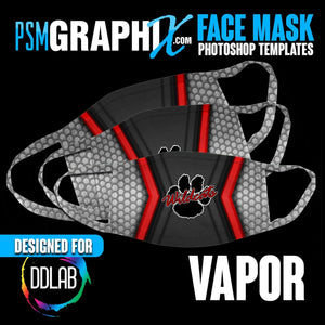Vapor - Face Mask Template Set (DDLAB) 3 Sizes-Photoshop Template - PSMGraphix