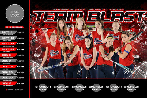 Honeycomb - V.3 - Game Day Season Schedule Template-Photoshop Template - Photo Solutions