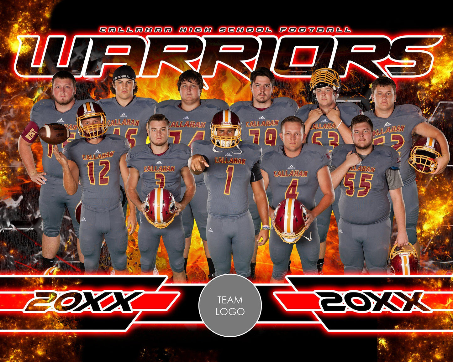 Inferno v.3-2 - Xtreme Team Photoshop Template-Photoshop Template - Photo Solutions
