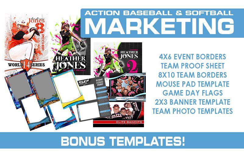 Action Sports Marketing Kit - Baseball/Softball-Photoshop Template - Photo Solutions