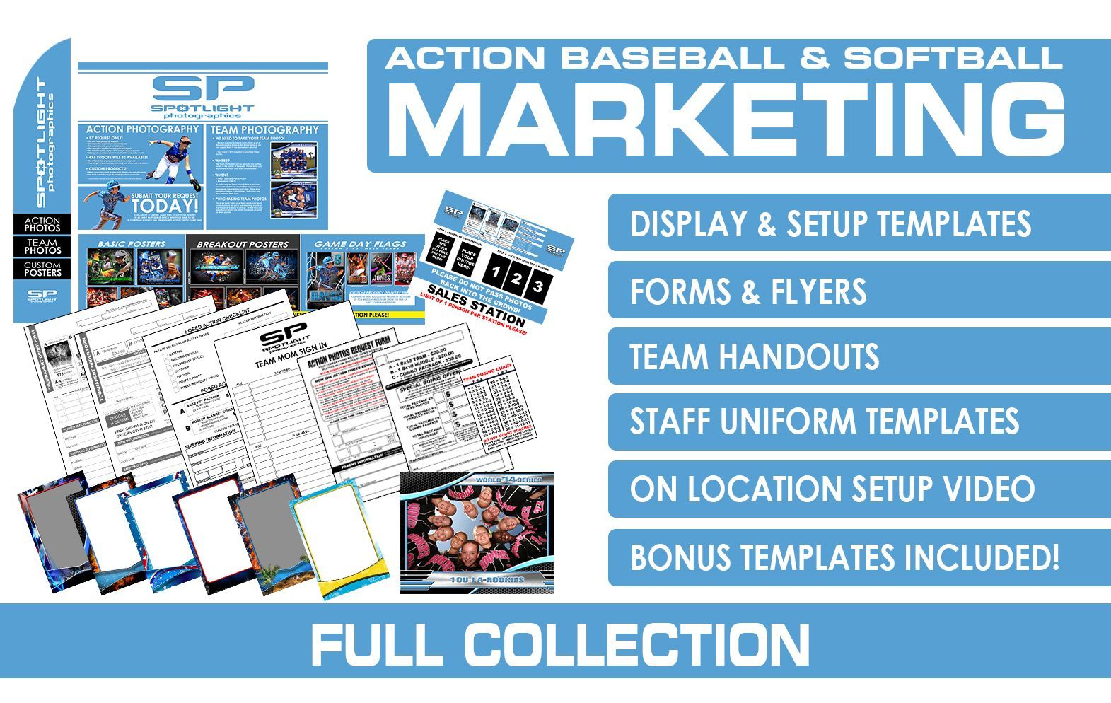 Action Sports Marketing Kit - Baseball/Softball-Photoshop Template - Photo Solutions