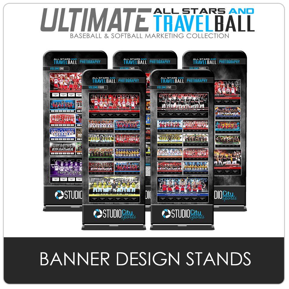 Team Banner Design Stands - Ultimate All-Star & Travel Ball Marketing-Photoshop Template - Photo Solutions