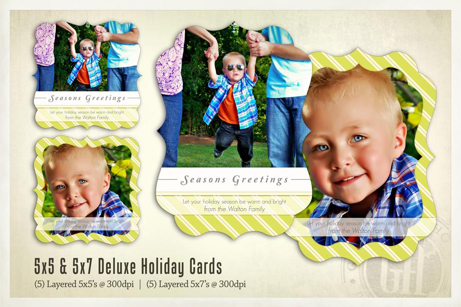 Deluxe Holiday Cards Full Collection-Photoshop Template - Graphic Authority