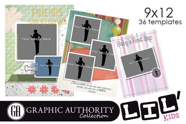 Lil' Kids - Full Collection-Photoshop Template - Graphic Authority
