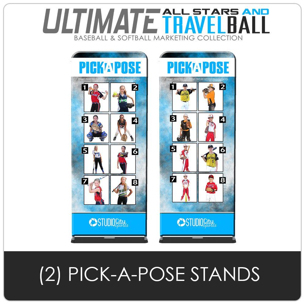 Pick A Pose Stands - Ultimate All-Star & Travel Ball Marketing-Photoshop Template - Photo Solutions