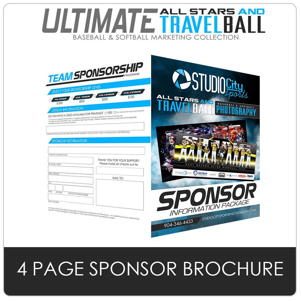 Sponsor Brochure - Ultimate All-Star & Travel Ball Marketing-Photoshop Template - Photo Solutions