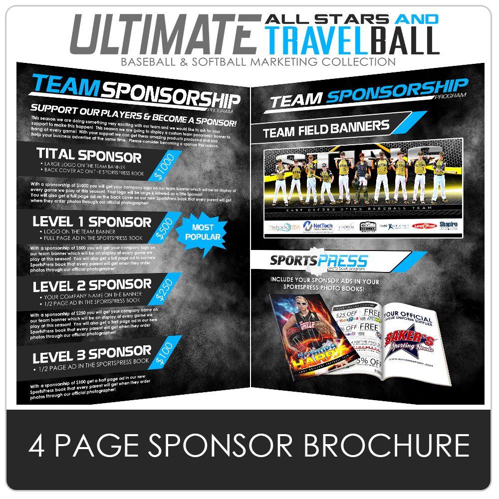 Sponsor Brochure - Ultimate All-Star & Travel Ball Marketing-Photoshop Template - Photo Solutions